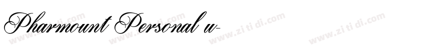 Pharmount Personal u字体转换